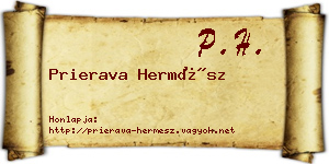 Prierava Hermész névjegykártya